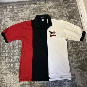 Vintage Inner Harbor Blackbird Color Block Polo Style Shirt Mens Size M